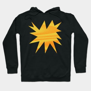 Funky Warm Tone Starburst Comic Graphic Hoodie